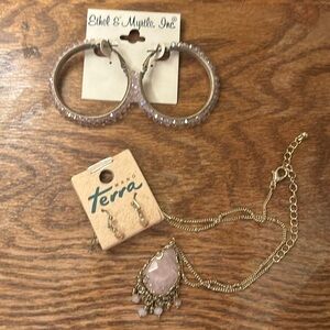 Jewelry bundle, earrings and a necklace